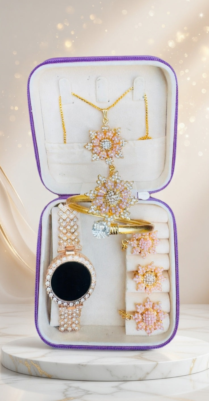 Premium Bridal & Party Wear Jewelry Combo Set with Velvet Box