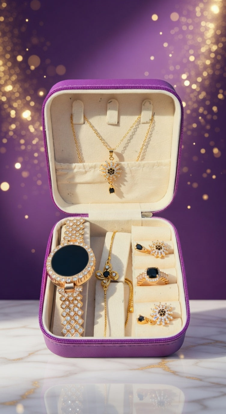Premium Bridal & Party Wear Jewelry Combo Set with Velvet Box