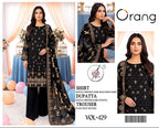 Orang Luxury 3-Piece Digital Printed Linen Suit (VOL-429)