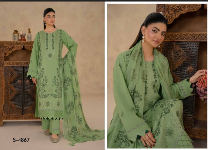 Bin Iqbal Winter Luxury Viscose Doriya 3-Piece Suit (VOL-668)