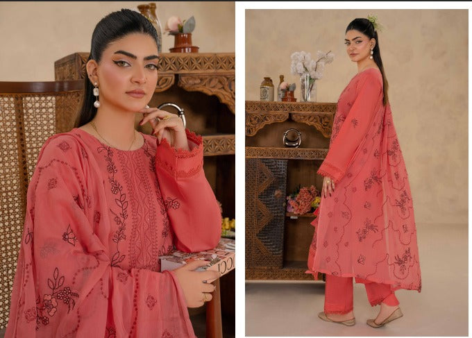 Bin Iqbal Winter Luxury Viscose Doriya 3-Piece Suit (VOL-668)
