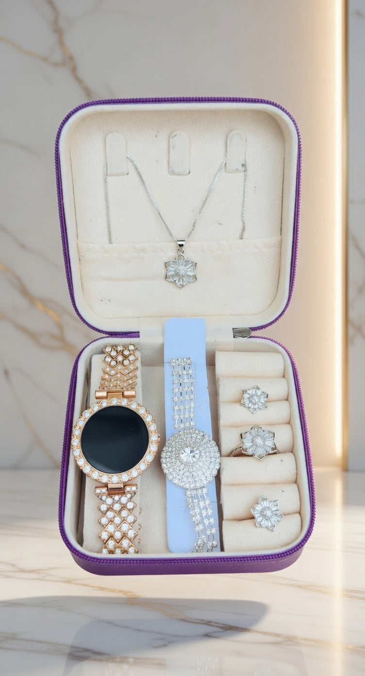 Premium Bridal & Party Wear Jewelry Combo Set with Velvet Box