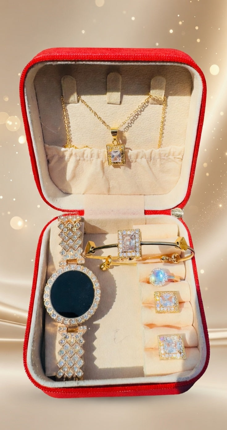 Premium Bridal & Party Wear Jewelry Combo Set with Velvet Box